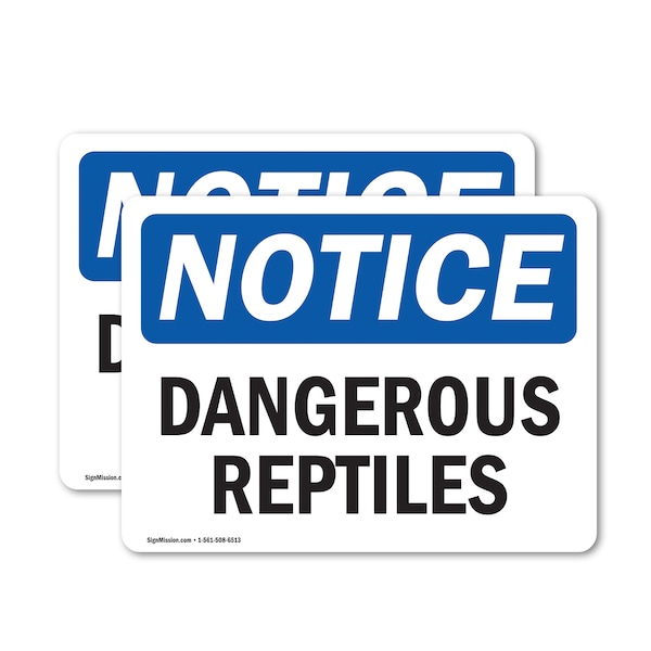 Signmission 14 in Width, Vinyl Decal, Rectangle OS-2PACK-NS-D-1014-L-10936 - main